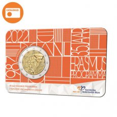 2022CC-Erasmus Pays-Bas 2 euros 2022 35 ans Programme ERASMUS UNC en coin card.