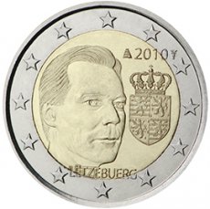 Luxemburg 2 Euro UNC 2010 Großherzog - Wappen