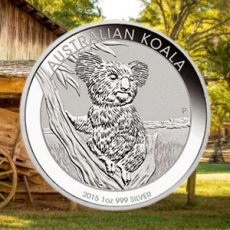 Ag-AUS15.1D.1.Koala Australien Koala 1 Dollar 1 oz Silber BU 2015 in Kapse l