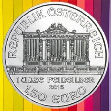 AUTRICHE WEINER PHILHARMONIKER argent 1,50 Euro 1 Troy ounce 2016