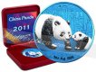 China - 10 Yuan 1 oz Argent 2011 Panda Space Blue Edition in Box