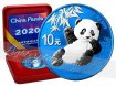 China 10 Yuan 30 g zilver Panda 2020 color- Space Blue Edition 2020