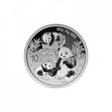 AG-CHN25.10Y.30g..PANDA CHINA PANDA 10 Yuan 30 gr Zilver BU 2025. Nominale waarde: 10 Yuan. Metaal: zilver Gewicht: 30 g