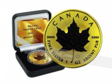 Canada 5 dollar 1 oz Silver Maple Leaf 2020 "Space Gold" goud verguld en ruthenium afwerking