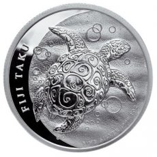 Ag-FIJI13.2d.1.Turtle "FIJI TAKU". 2 Dollar 1 Unze Silber BU "Turtle" FIJI 2013