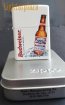 ZC000214AB618 Zippo lighter 1999. VERY RARE! ANHEUSER-BUSCH. BUDWEISER BOTTLE BEER. White Matte finish