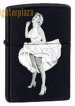 Zippo lighter 2002 MARILYN MONROE WHITE DRESS. STARS OF HOLLYWOOD. Black Matte finish