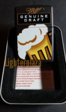 ZC000218MB398 Zippo lighter MILLER BEER GENUINE DRAFT 1999. Black Matte Finish