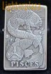 ZD000250BSB186 Zeer zeldzame vintage BARRETT SMYTHE PISCES Zodiac serie ZIPPO 1998