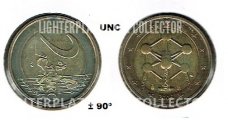 2CBEL.ATO241121 2006. Belgien "Atomium" 2 Euro UNC - Stempeldrehung 90 Grad beträgt. Kostenloser Versand