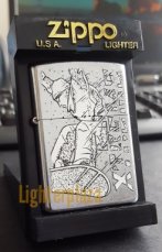 Zippo Snowboarding - Chrome satin finish.