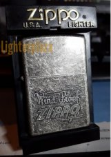 ZF000992 Zippo Antique Silver Plate Windproof Lighter.