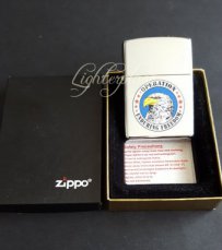 ZG0001141 Zippo lighter Operation Enduring Freedom - High Polish Chrome.