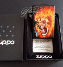 ZH0001279 Zippo lighter Flamed Lion by Mazzi