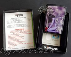 ZH0005966 Zippo lighter Tattoo Angel - Black matte finish.