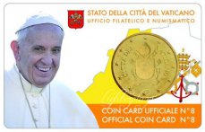 PONTIFICAAT VAN PAUS FRANCIS.  VATICAN COIN CARD N. 8 - JAAR 2017