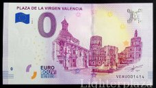 Spanien. Euro Souvenir Banknote - Plaza de la Virgen Valencia 2018