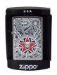 ZJ00020412 Zippo aansteker 2005 "SKULL INDUSTRIA" By  Barrett-Smythe Chroom geborstelde afwerking.