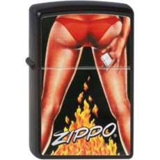 Briquet Zippo "LEGS" par Barrett-Smythe 2011. Finition noir mate. Etat : neuf, boite d'origine.